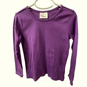 Hanna Andersson Top Long Sleeve Purple Toddler Girl 110 (Size 5)